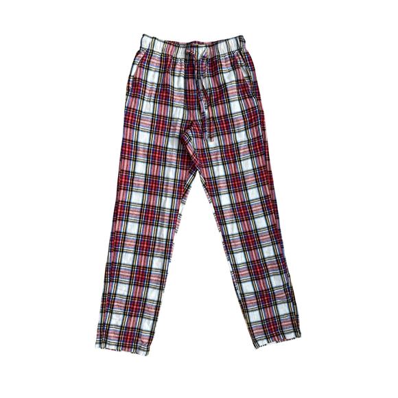J. Crew Plaid Flannel Pajama White-Out‎ Plaid Red Multi Size XS - Picture 9 of 12